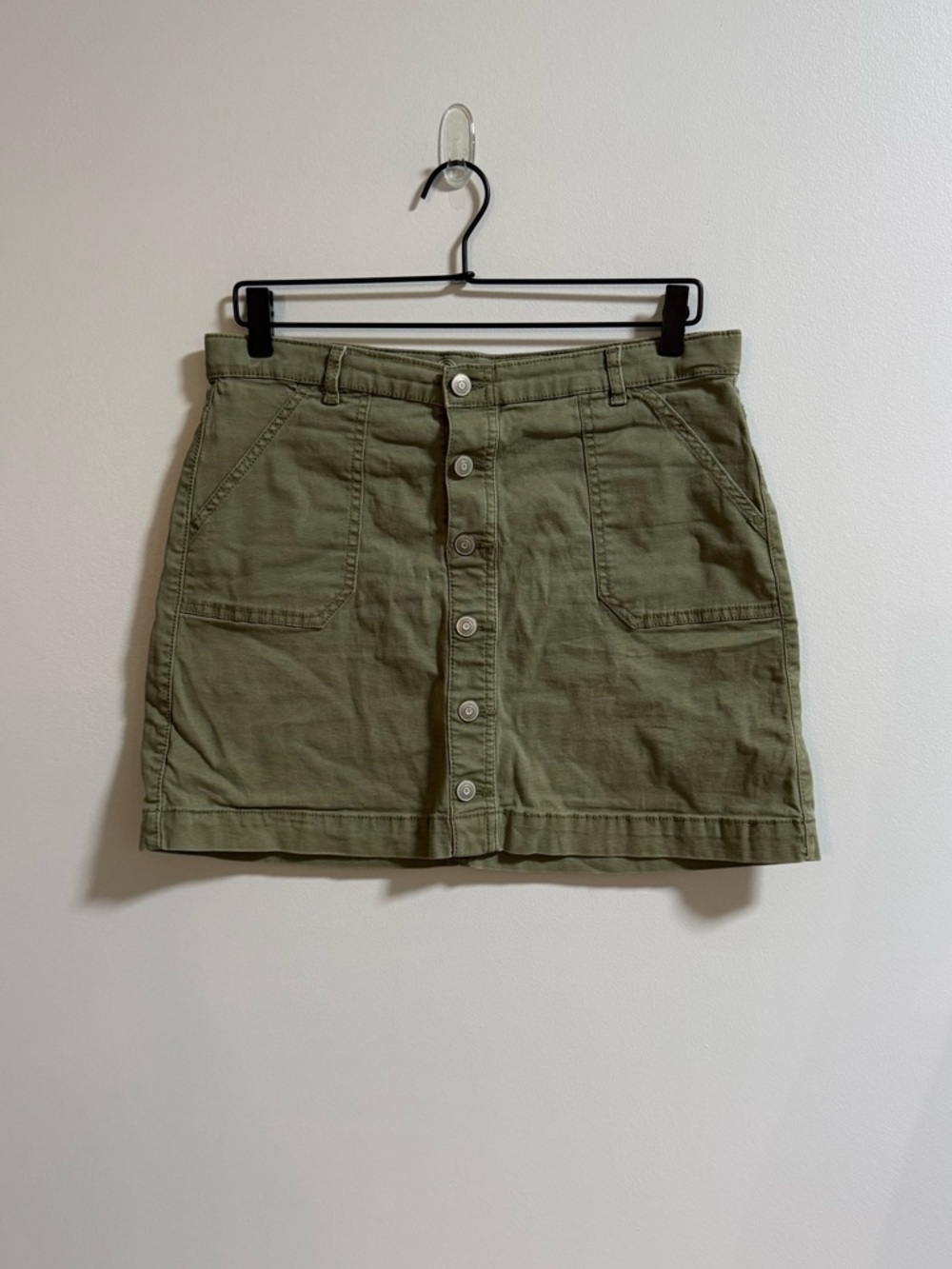 wonder nation Olive Green Button-Front Skirt